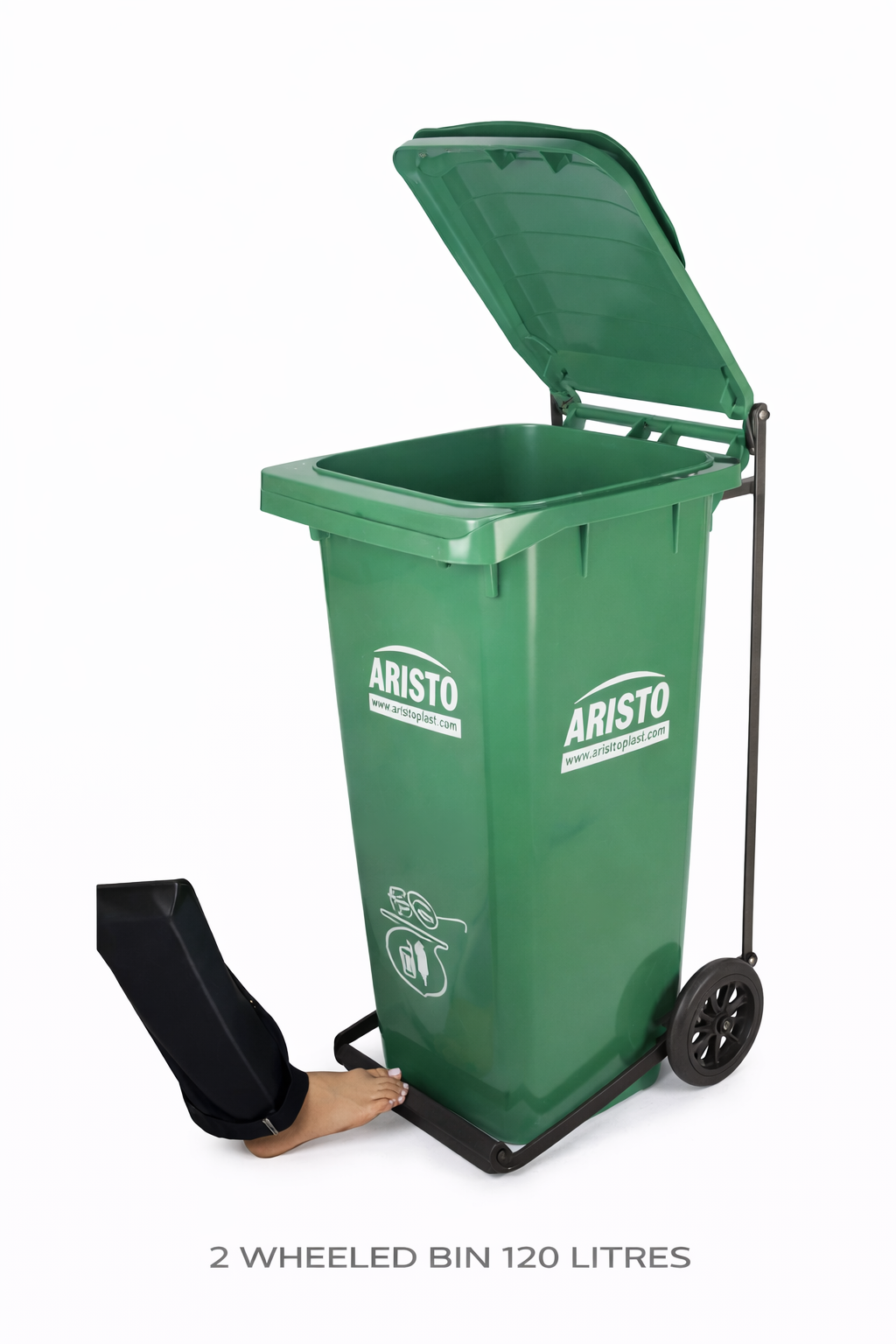 2 Wheeled Bin with Pedal - 120L